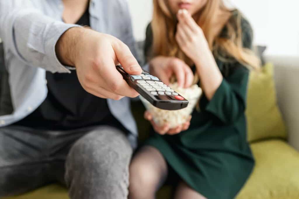 man holding a remote control