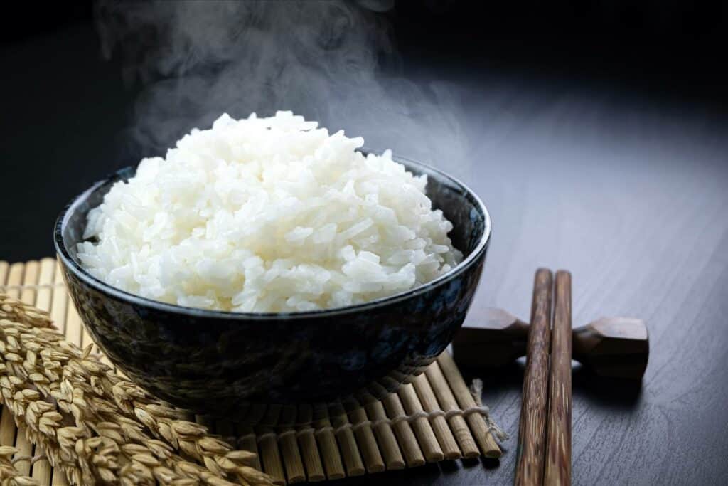 Cooked jasmine rice