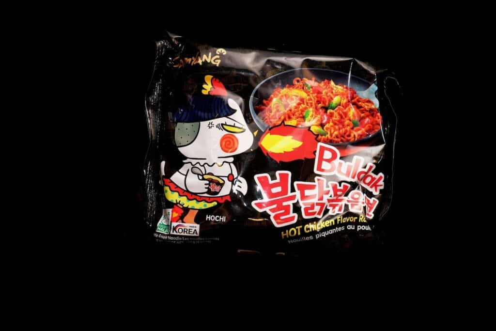 A picture of the Buldak original flavor ramen