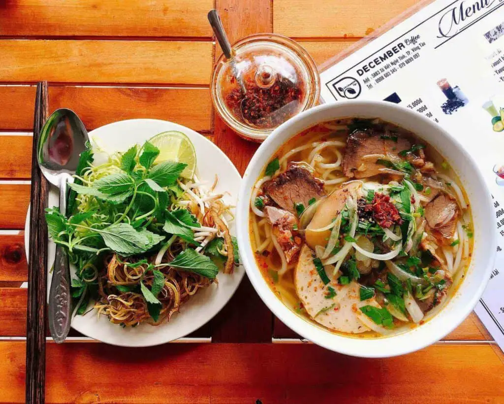 Beef ramen in a bowl