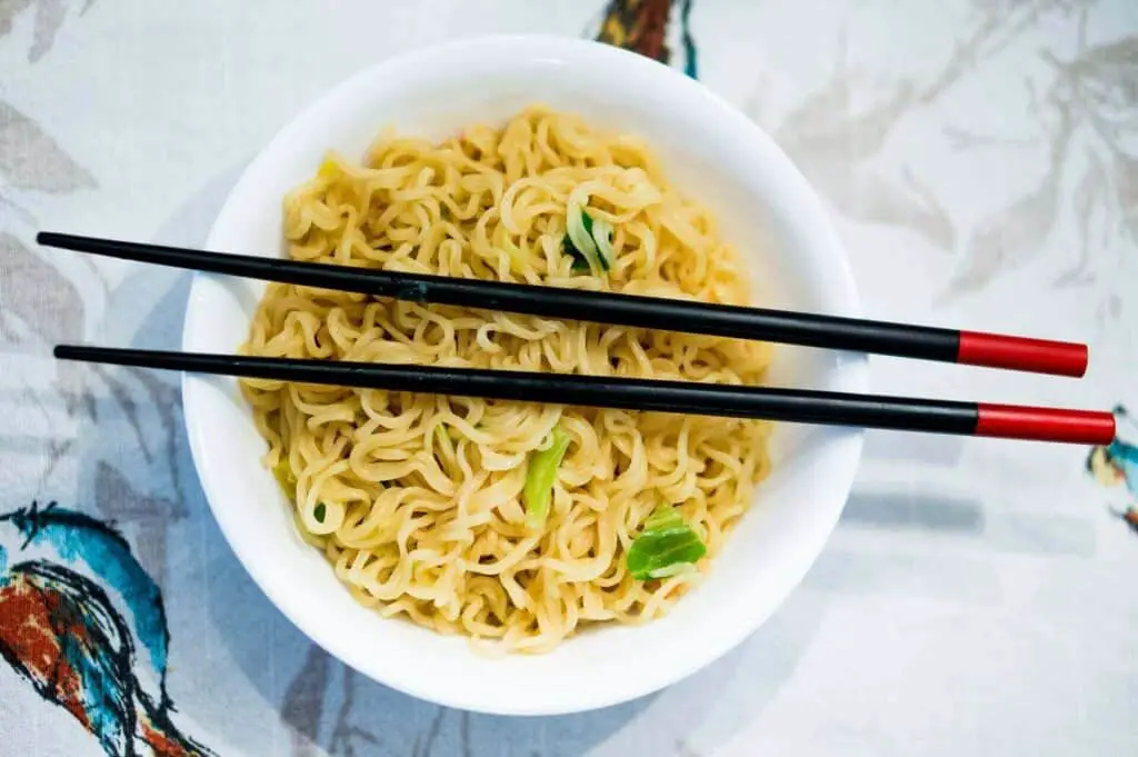 Ramen noodles in a bowl