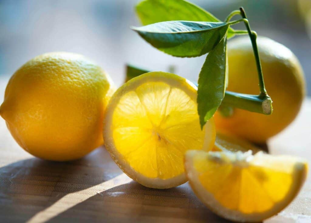 Lemons on a table