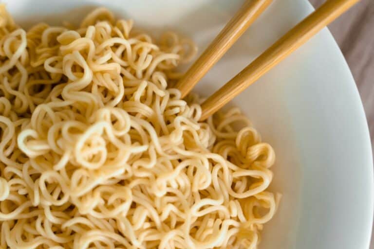 Instant noodles up close